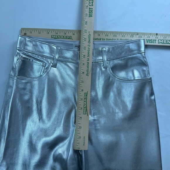 Abercrombie Metallic Silver Pants Y2K Futuristic Festival Statement 90's NWT - Picture 3 of 6